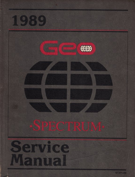 1989 Geo Spectrum Service Manual