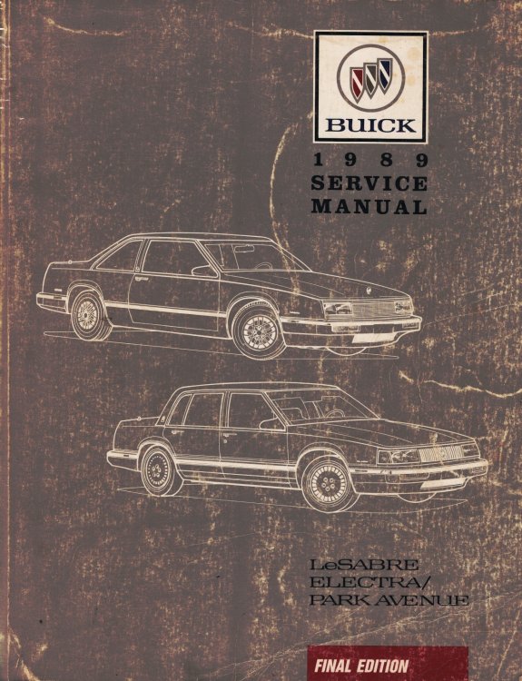 1989 Buick LeSabre, Electra / Park Avenue Service Manual - 2 Volume Set; includes the 