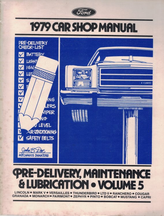 1979 Ford / Mercury / Lincoln Car Shop Manual; Volume 5, 