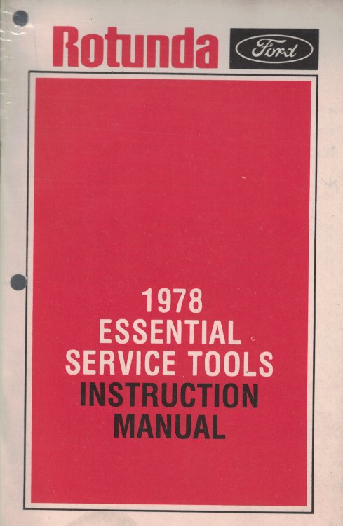 1978 Ford Essential Service Tools Instruction Manual [Original Manual]