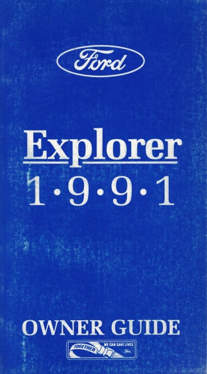 1991 Ford Explorer Owner Guide [original Manual]