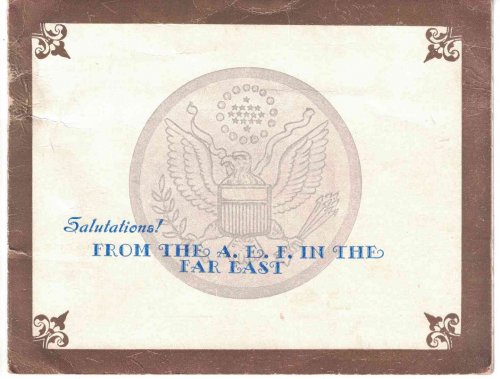 Salutations! From the A. E. F. in the Far East [World War 2 era WAC postcard/letter]