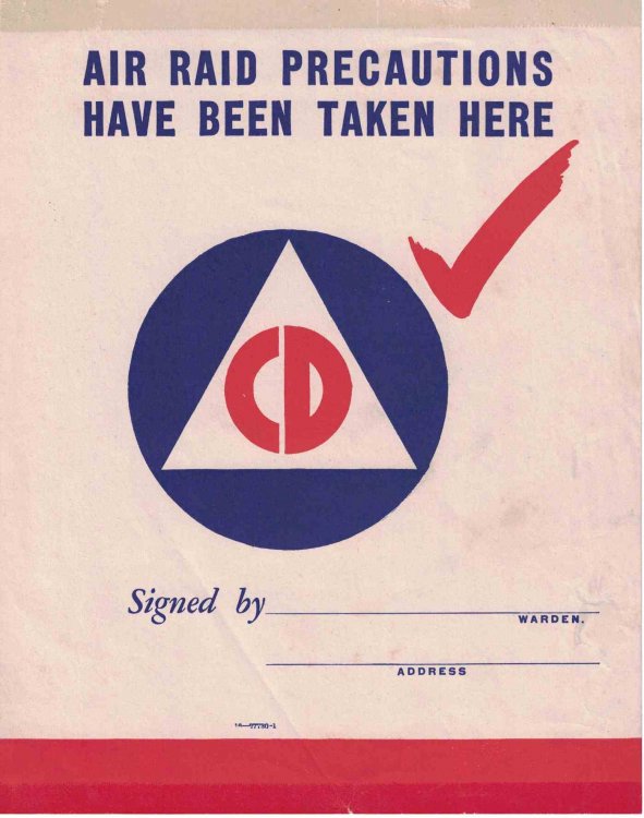 Circa 1943 Civil Defense Poster (