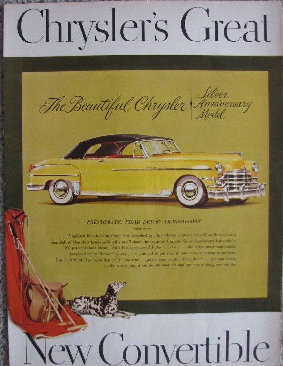 Lot of Six [6] Automobile Magazine Ads (1927, 1952, 1956, 1960 Dodge; 1953 DeSoto; 1949 Chrysler)