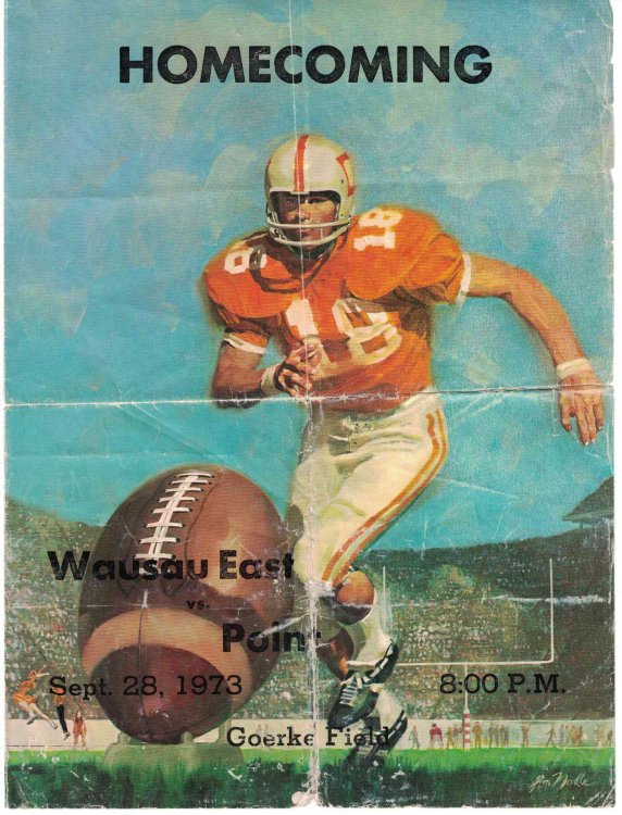 High School Football Program: Homecoming, Wausau East vs. Point, Sept. 28, 1973, Goerke Field [Stevens Point, Wisconsin]