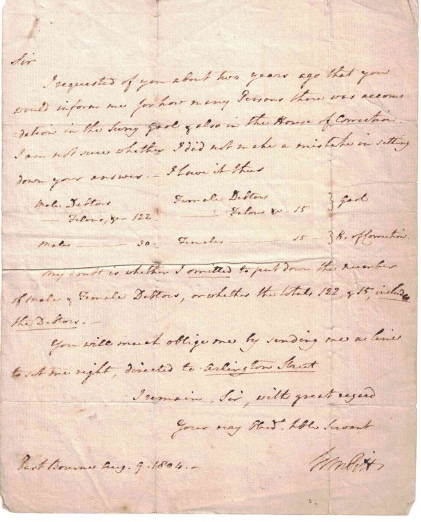 Hand-Written Letter, Signed by William Pitt (the Younger)