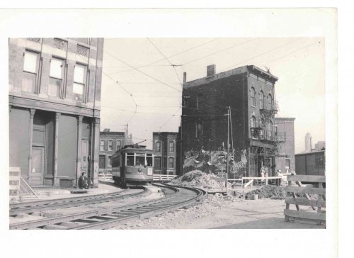 B&W Streetcar / Trolley Photograph [Chicago]