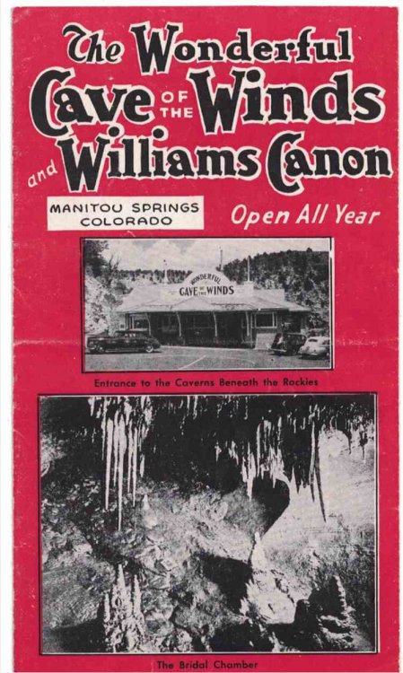 Brochure for: The Wonderful Cave of the Winds and Williams Canon [Manitou Springs, Colorado]