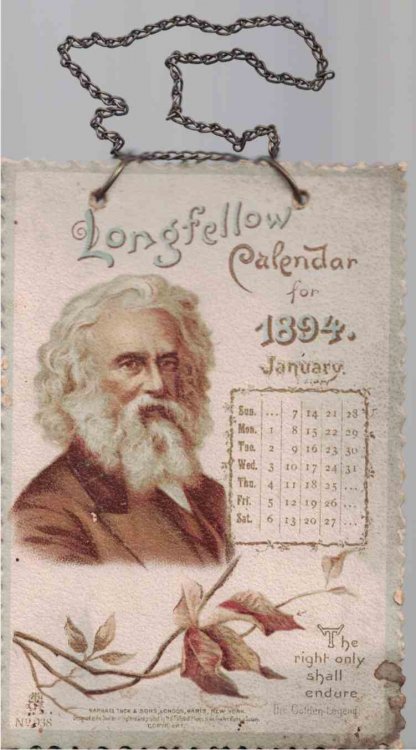 1894 Longfellow Calendar