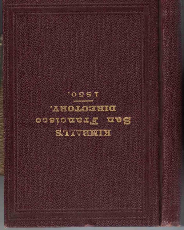 The San Francisco City Directory; September 1, 1850