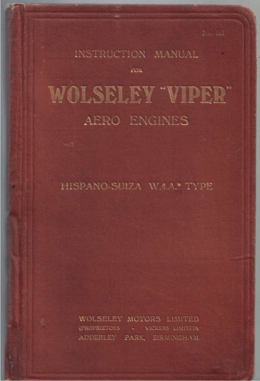 Instruction Manual for Wolseley 