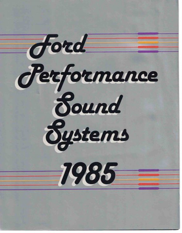Ford Performance Sound Systems 1985
