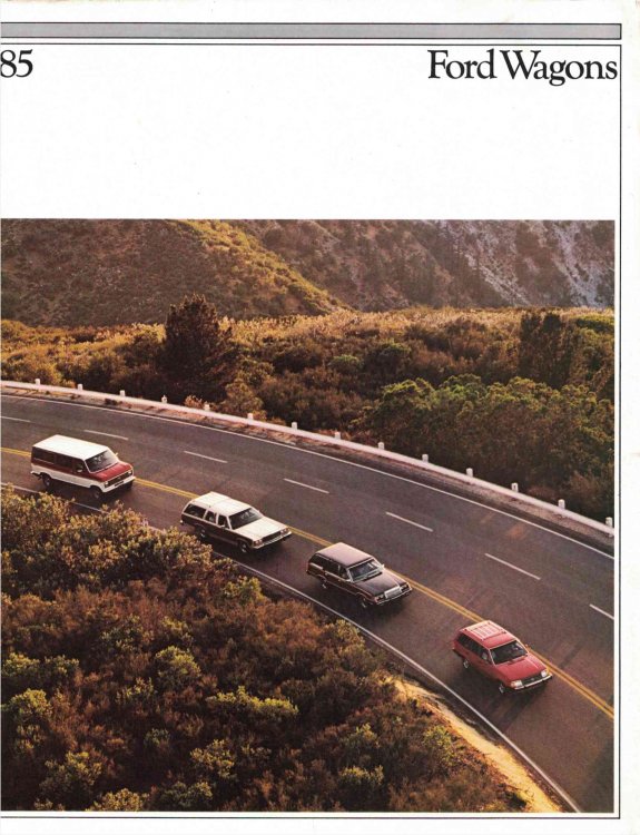 1985 Ford Wagons [sales brochure] [Escort Wagon; LTD Wagon ; Crown Victoria & Country Squire Wagon; Club Wagon]