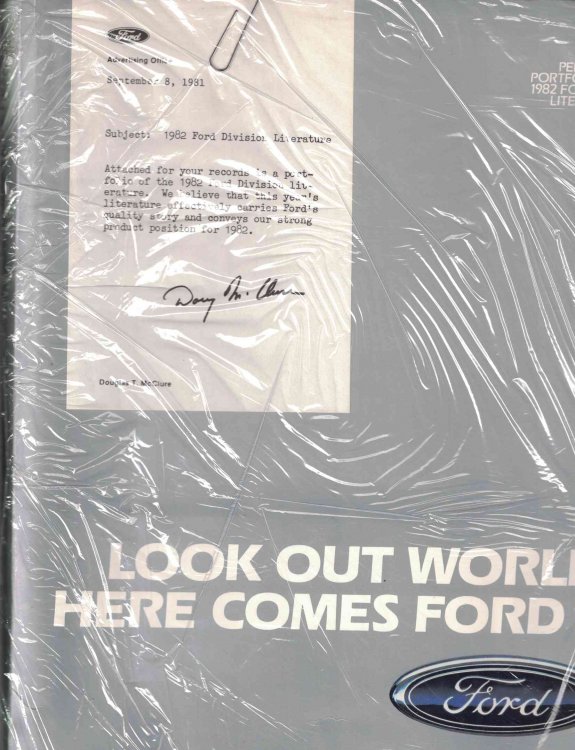 Your Personal Portfolio of 1982 Ford Car Literature: Look Out World Here Comes Ford [sales brochures]