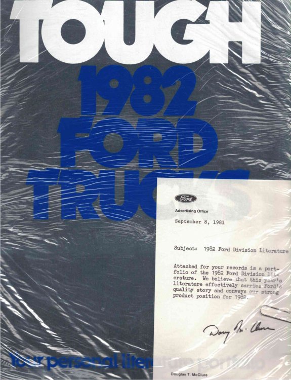 Tough 1982 Ford Trucks: Your Personal Literature Portfolio [sales brochures]