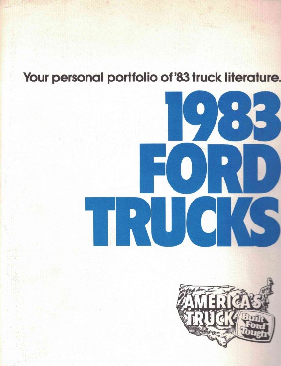 1983 Ford Trucks: Your personal portfolio of '83 truck literature [sales brochures]