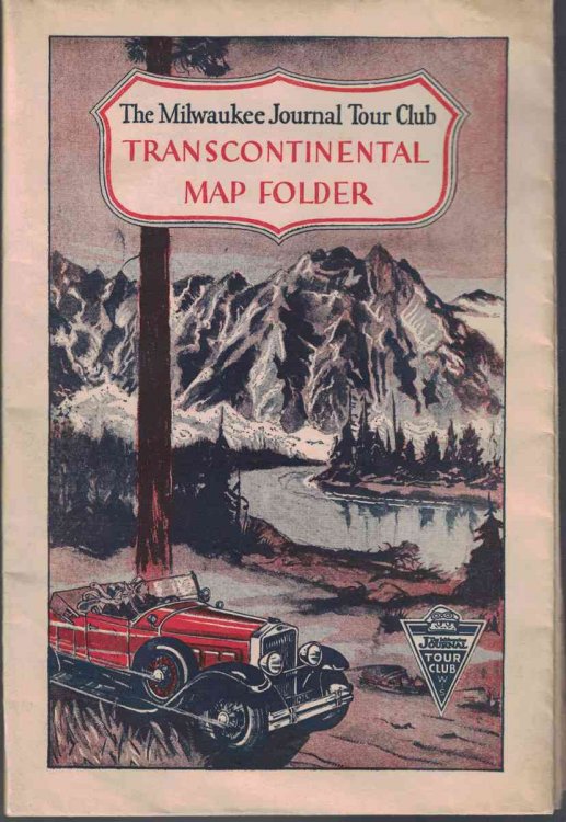 The Milwaukee Journal Tour Club Transcontinental Map Folder