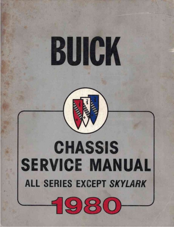 1980 Buick Chassis Service Manual, All Series Except Skylark