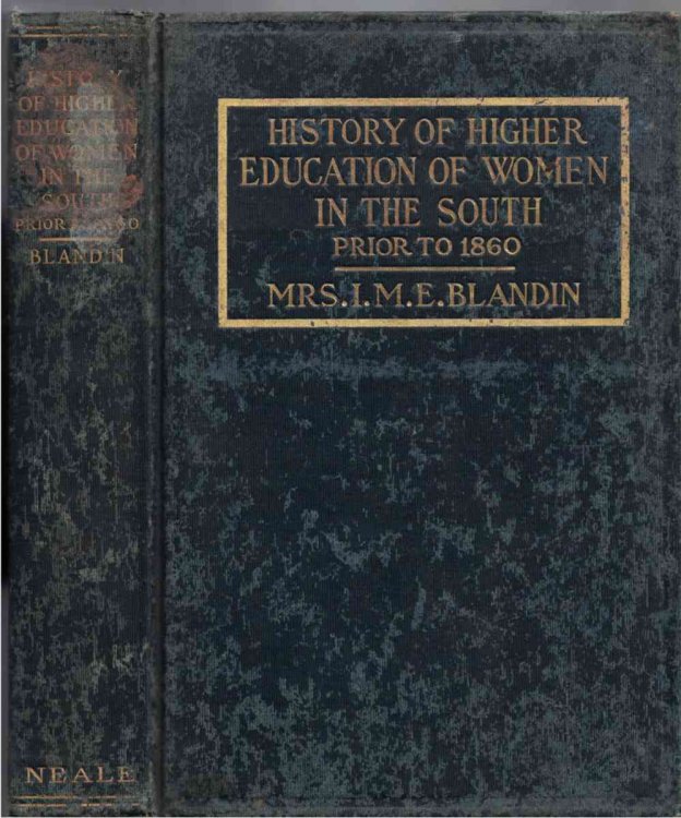 History of Education of Women in the South: Prior to 1860