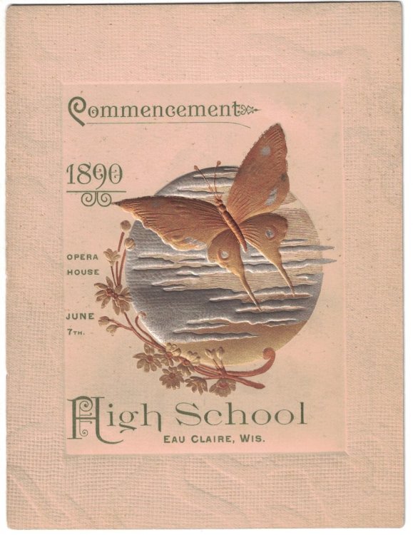 Commencement [Card], 1890 Eau Claire, Wis. High School