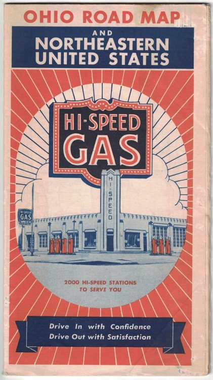 Hi-Speed Gas Ohio Road Map; and Northeastern United States