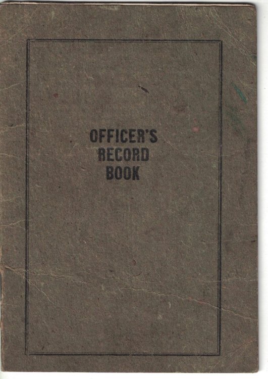 World War I Officer's Record Book