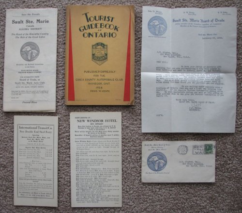 Lot of tourist ephemera for Sault Ste. Marie and Ontario Canada [circa 1928]