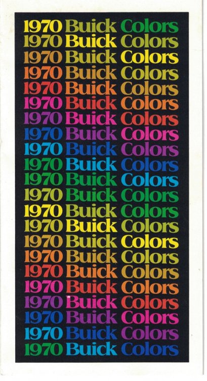 1970 Buick Colors [color chart brochure]