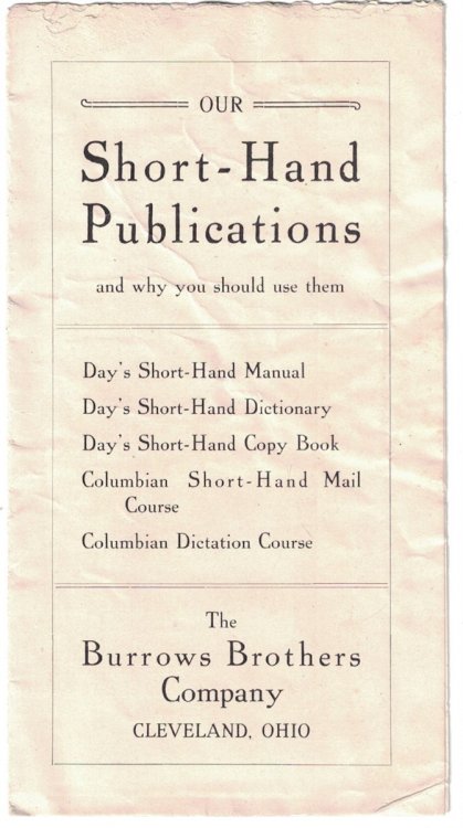 Our Short -Hand Publications, and why you should use them [brochure]