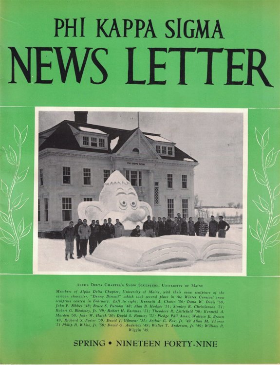 Phi Kappa Sigma News Letter, Spring 1949