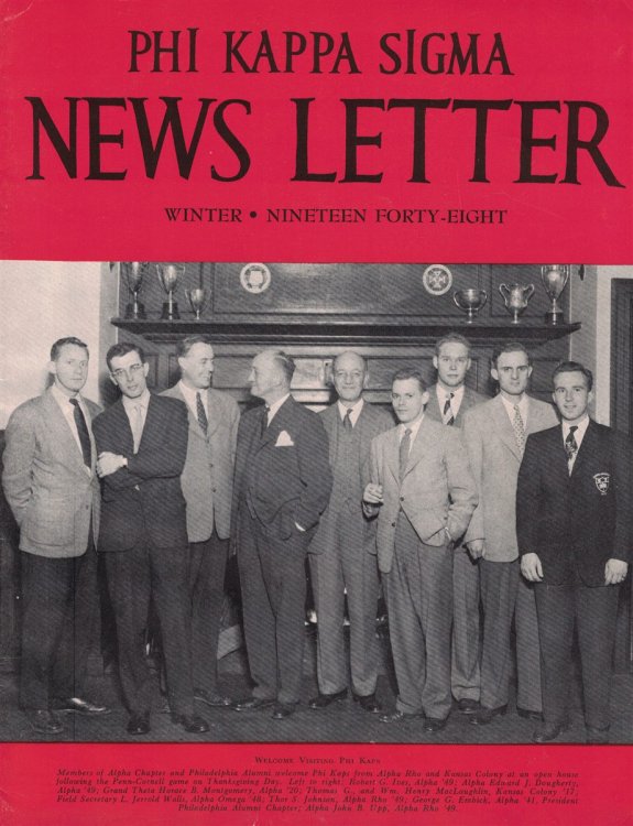 Phi Kappa Sigma News Letter, Winter 1948