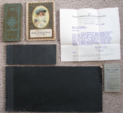 Lot of material related to The Union National Bank of Eau Claire, Wisconsin [Lot of 6 items]