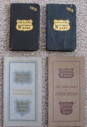 Lot of material related to The Eau Claire National Bank / Eau Claire Savings Bank of Eau Claire, Wisconsin [Lot of 4 items]