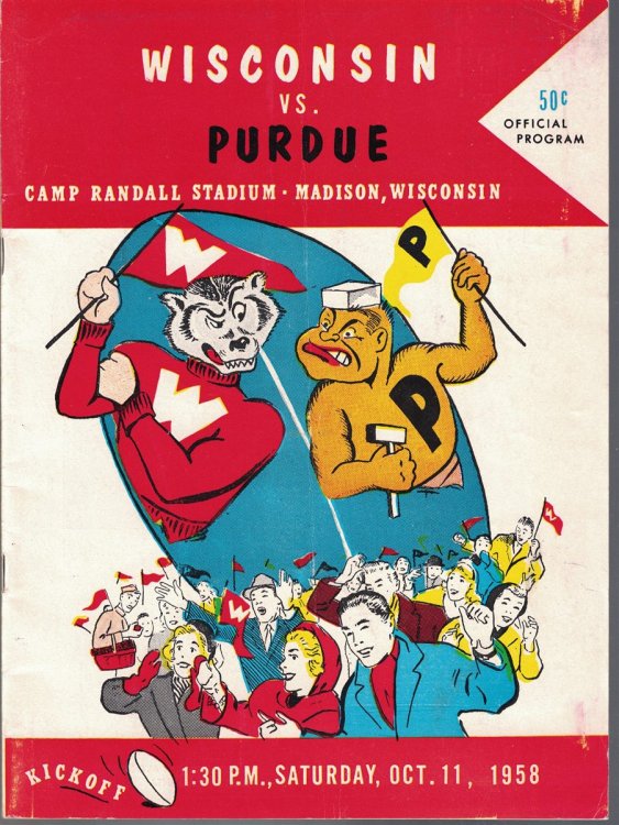 Official Program and Athletic Review, Wisconsin vs Purdue, Oct. 11, 1958, Madison, Wis. [Football]