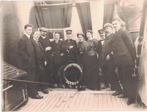 Photograph taken aboard the SS Konig Albert [circa 1903]