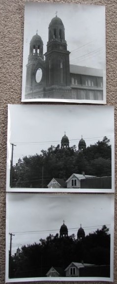 Three Photographs: Views of Sacred Heart of Jesus Church in Eau Claire Wisconsin [1972]