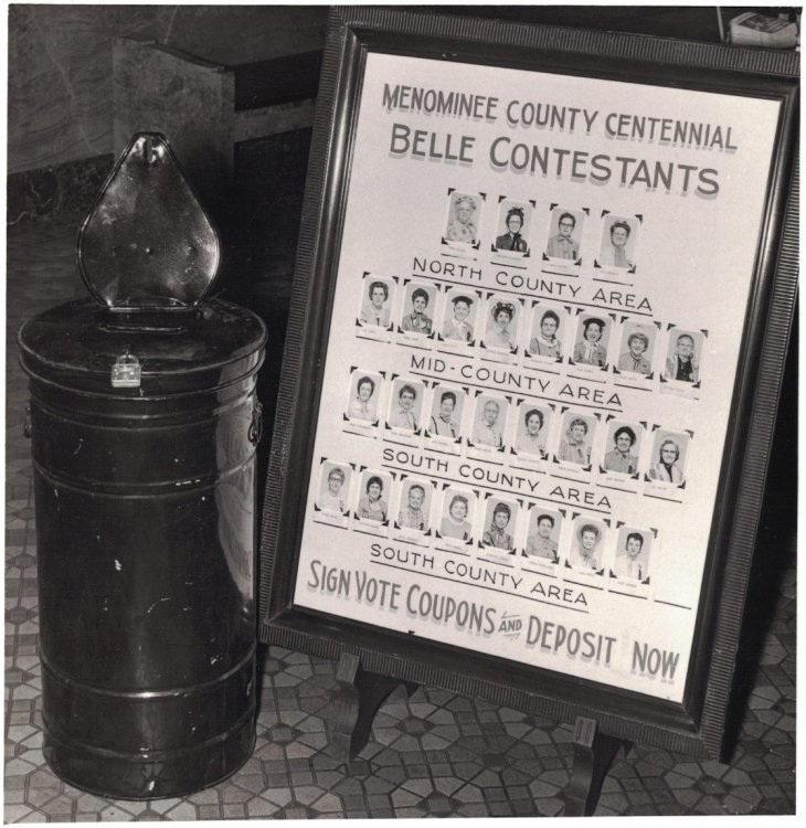 Vintage Photograph: Menominee County Centennial Belle Contestants