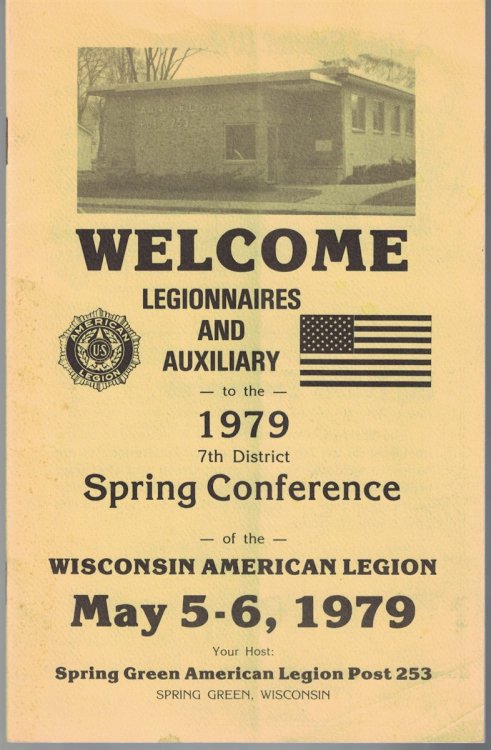 1979 Wisconsin American Legion Spring Conference Program [Spring Green, Wisconsin]
