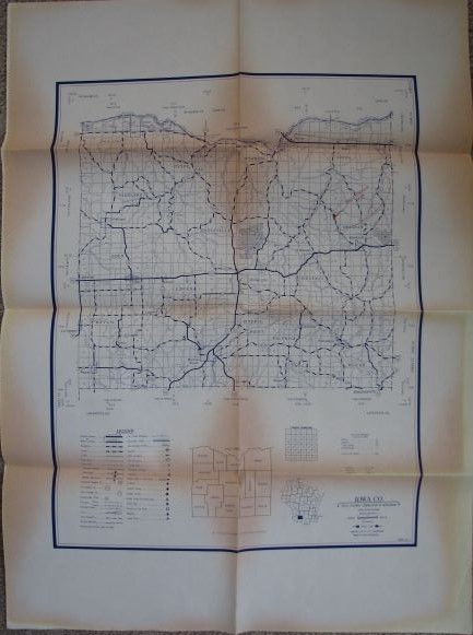 Jan. 1967 Iowa County Wisconsin Highway Map [31-1/2