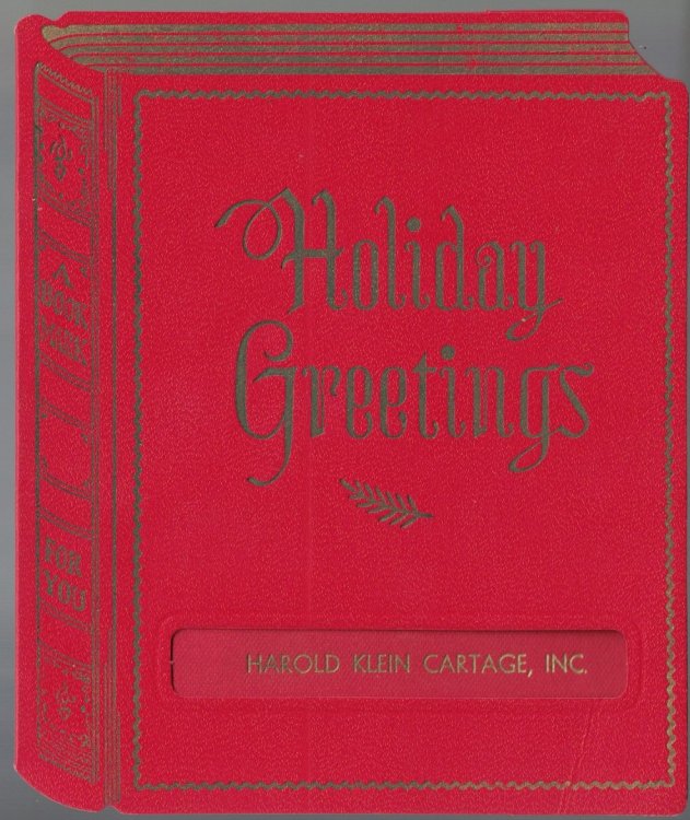 New Year Holiday Greeting Card from Harold Klein Cartage, Inc. of Milwaukee, Wisconsin [1953]