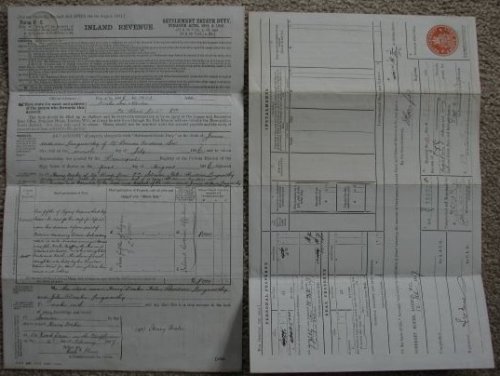 [Three] 1897 Inland Revenue Settlement Estate Duty Documents [Great Britain]