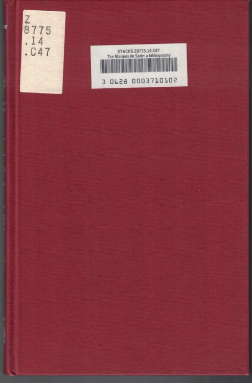 The Marquis de Sade A Bibliography
