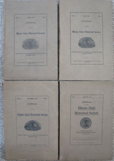Four Issues of the Journal of the Illinois State Historical Society: Volume 9, Numbers 1, 2, 3, & 4 [1916-1917]