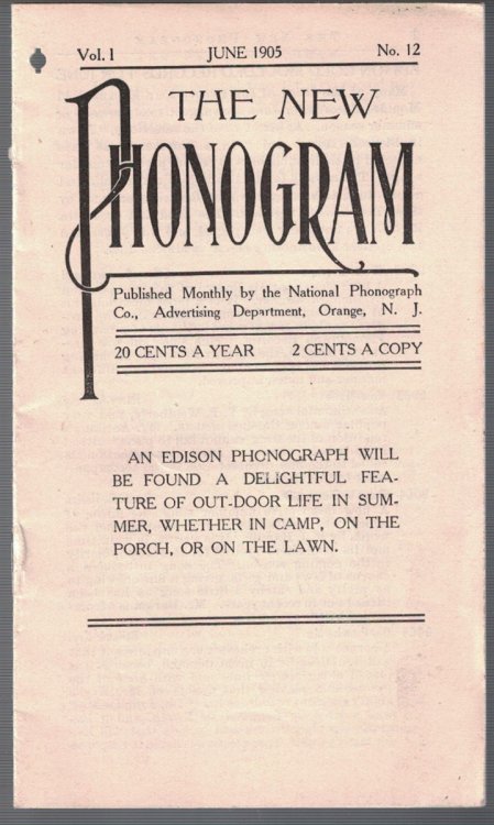 The New Phonogram: Volume 1, Numbers 12, June 1905