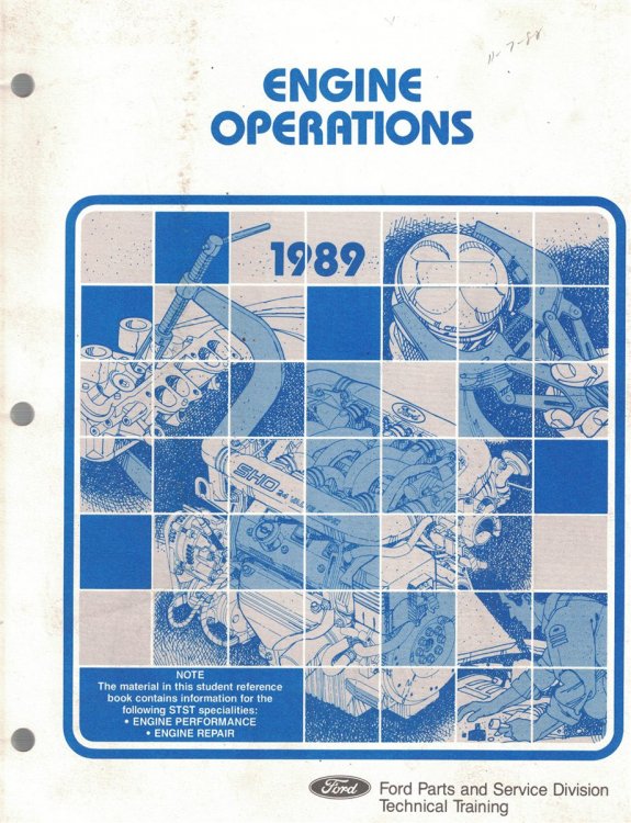 Engine Operations, 1989 (Ford Service Technician Specialty Training - STST)