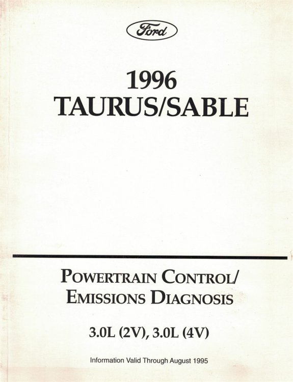 1996 Ford Taurus / Sable: Powertrain Control / Emissions Diagnosis, 3.0L (2V), 3.0L (4V) [Information Valid Through Sugust 1995]