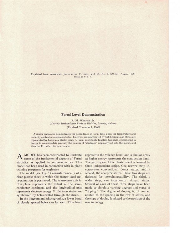 Image for Fermi Level Demonstration Fermi Level Demonstration