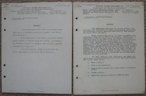 Electronic Switching Systems - [2 documents] Case 36279-4 [1957 and 1958 Bell Telephone Laboratories Technical Memorandums]