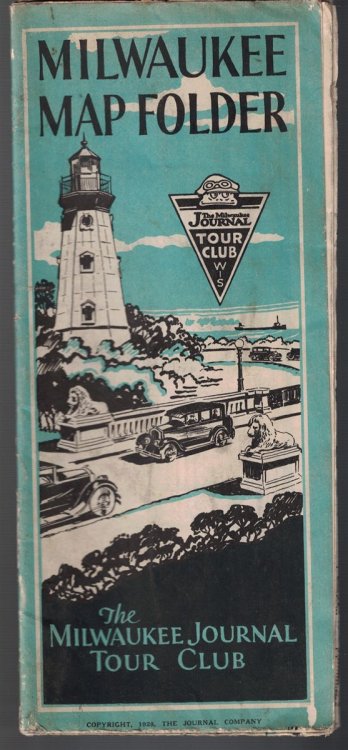 Milwaukee Map Folder [1928 Road Map] [Wisconsin]