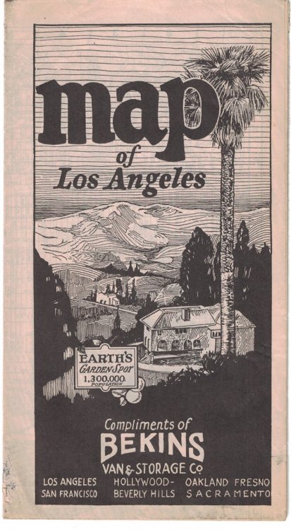 Map of Los Angeles. Compliments of Bekins Van & Storage Co. [Road Map] [Street Map]